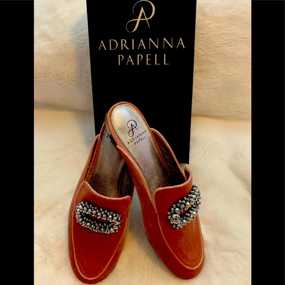 Adrianna Papell Dusty Rose Velvet Mule 7.5M New